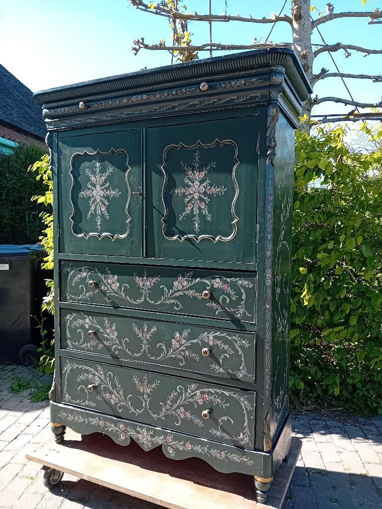 Antieke meidenkast/ladekast, Ophalen, Gebruikt, 100 tot 150 cm, 50 tot 75 cm