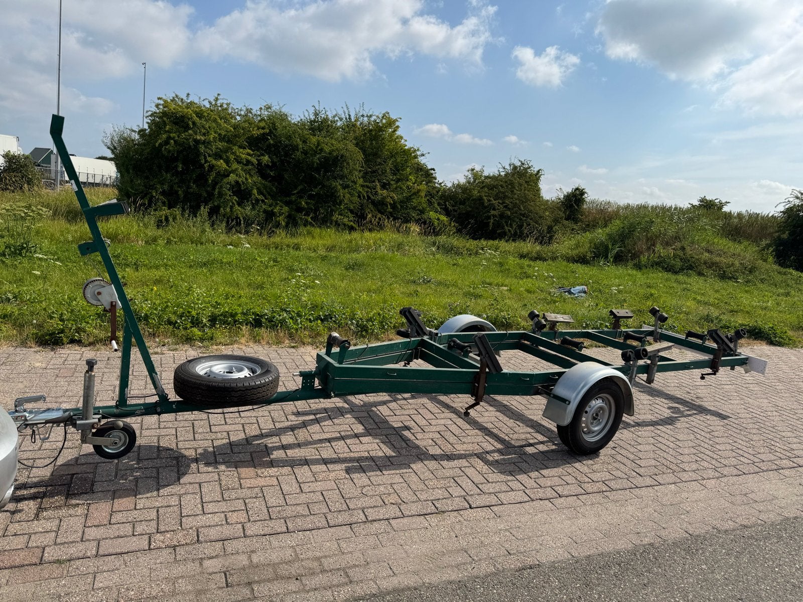 Boottrailer Kanteltrailer met nieuwe Alko as en wielen, Watersport en Boten, Boottrailers, Ophalen, Minder dan 1500 kg, Gebruikt