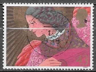 GB 43p. Kerstzegel - Engelen - 1998, Postzegels en Munten, Postzegels | Europa | UK, Verzenden, Gestempeld