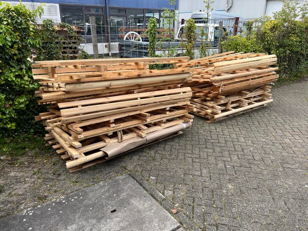 Afval pallet sloophout - 200x120x110cm, Gebruikt, Minder dan 25 mm, Ophalen of Verzenden, 200 tot 250 cm