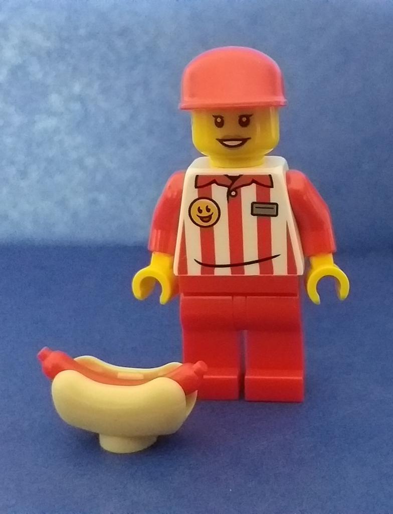 NIEUW lego city poppetje minifig HOTDOGS VERKOPER + hotdog, Kinderen en Baby's, Speelgoed | Duplo en Lego, Nieuw, Lego, Minifiguur