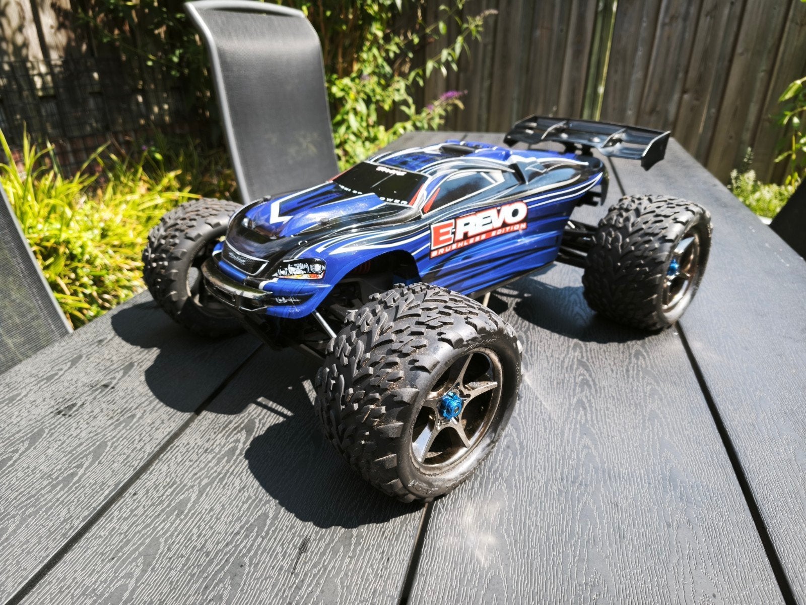 Traxxas E-Revo 1/8 RC, Elektro, Auto offroad, Ophalen of Verzenden, Zo goed als nieuw
