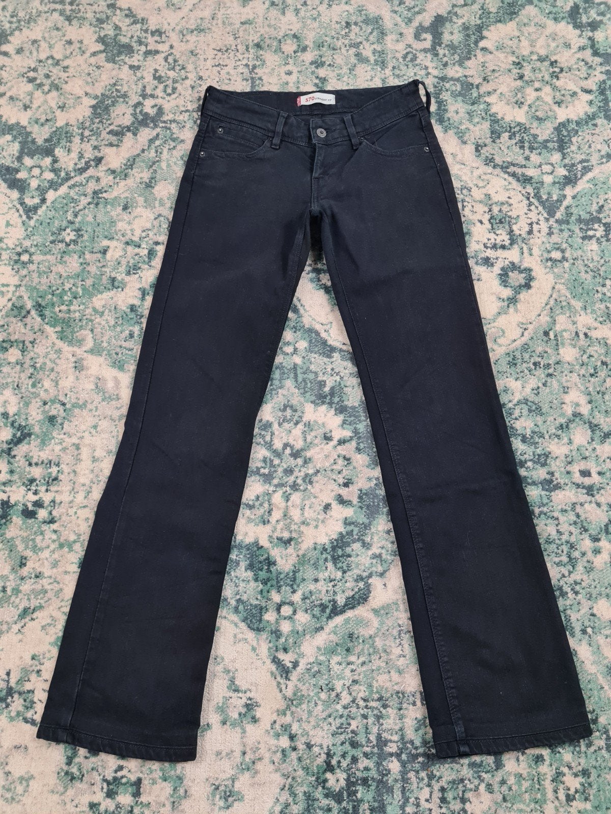 Levi's 570 straight fit W28 L32 Tulsi2832 Low-rise, Kleding | Dames, Zwart, Ophalen of Verzenden, Zo goed als nieuw, W28 - W29 (confectie 36)