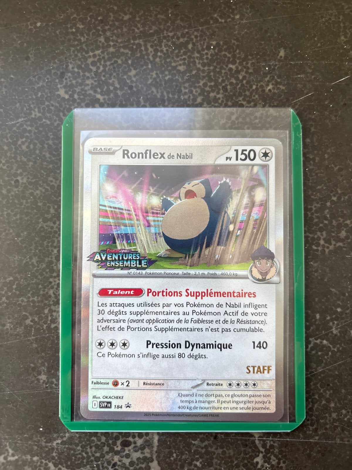 Pokemon kaart Ronflex de Nabil (Snorlax) - Avontures Ensembl, Hobby en Vrije tijd, Ophalen of Verzenden, Zo goed als nieuw, Losse kaart