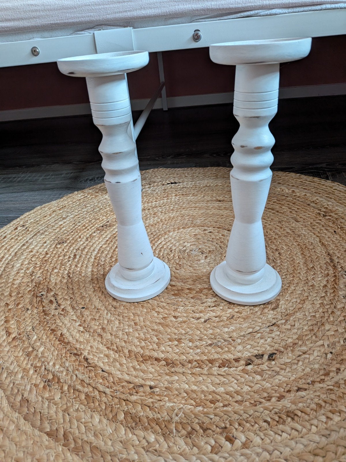 Leuke kandelaars, opknapper voor elk interieur, Ophalen of Verzenden, Gebruikt, Wit, Kandelaar