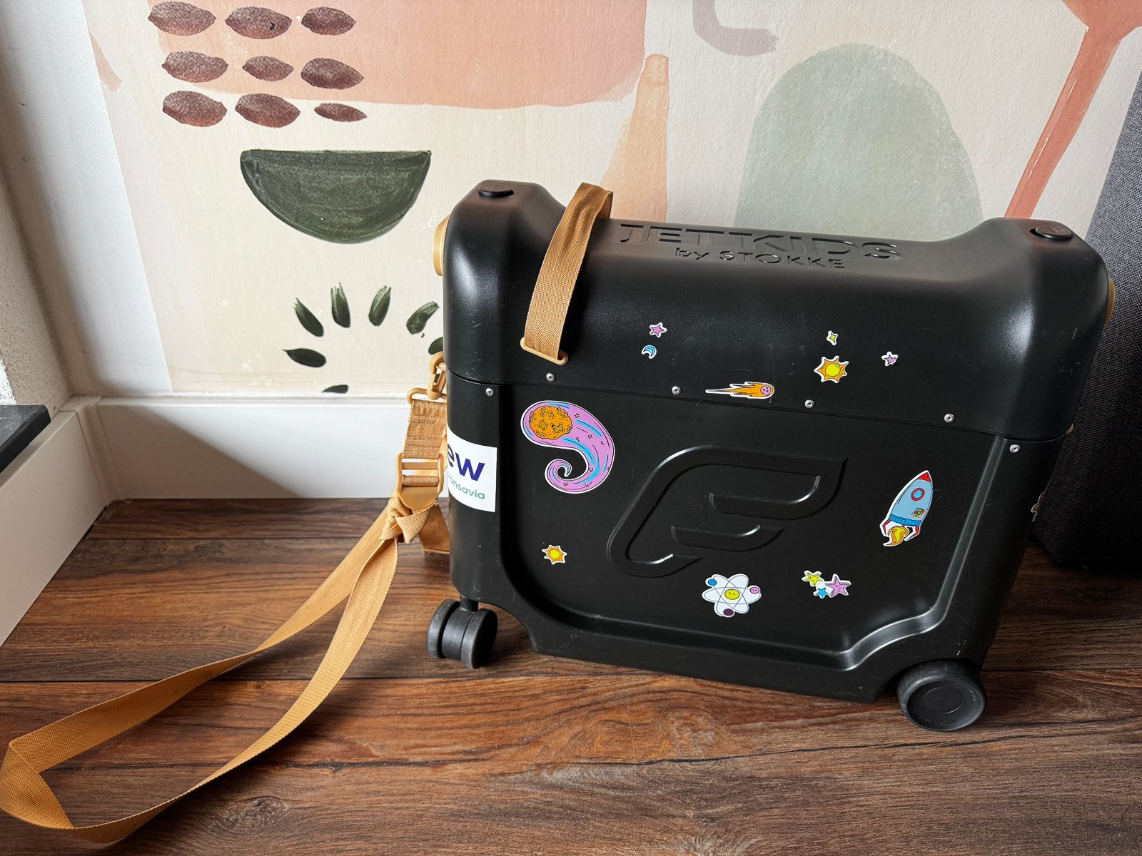 Stokke jetkids koffers 2 stuks zwart en blauw, Ophalen, Zo goed als nieuw