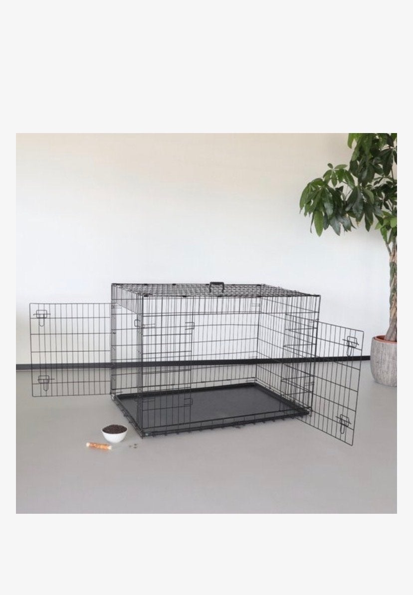 Grote Hondenbench met 2 deuren, Dieren en Toebehoren, Hondenbenches, Ophalen, Zo goed als nieuw