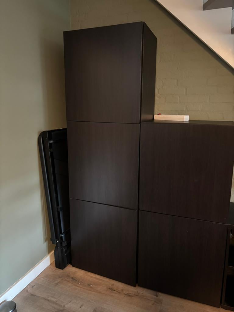 Ikea besta zwart bruin 192 cm hoog, Ophalen, Gebruikt