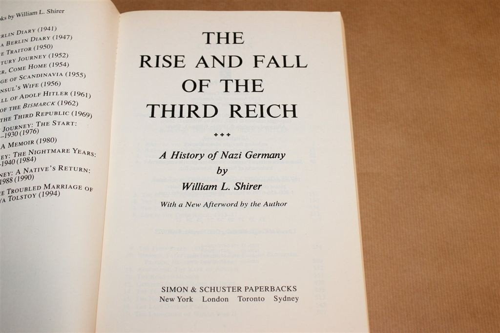 The Rise and Fall of the Third Reich — Shirer, Ophalen of Verzenden, Tweede Wereldoorlog, Zo goed als nieuw, Overige onderwerpen