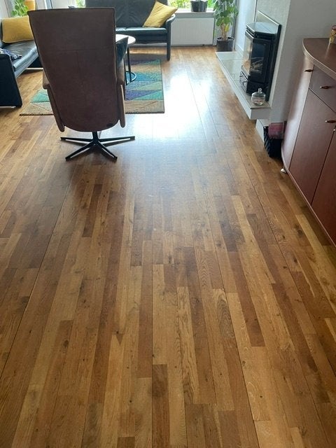 Junckers pakket, Doe-het-zelf en Verbouw, Vloerdelen en Plavuizen, Gebruikt, 10 m² of meer, Hout, 150 cm of meer