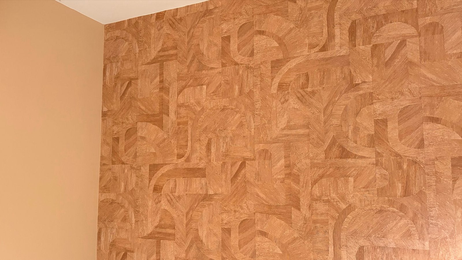 Casamance Intarsia Behang - Terracotta (1,5 rol), Natuurlijk, Overige merken, Structuur, Oranje