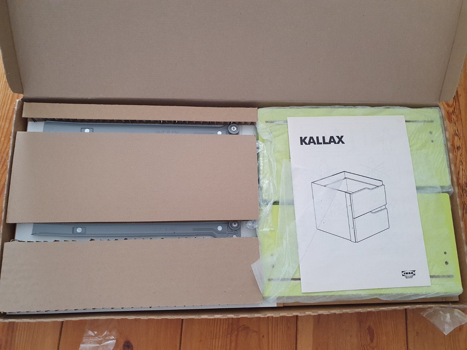 Inzetlades voor Ikea Kallax kast in limoengroen, Ophalen, Nieuw