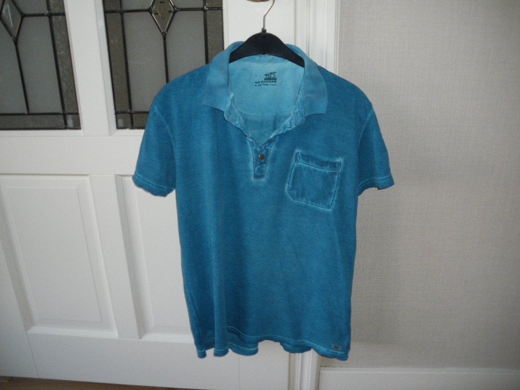 heel mooi blauw zomer polo shirt merk no excess maat large, Ophalen of Verzenden, Zo goed als nieuw, Maat 52/54 (L), Blauw