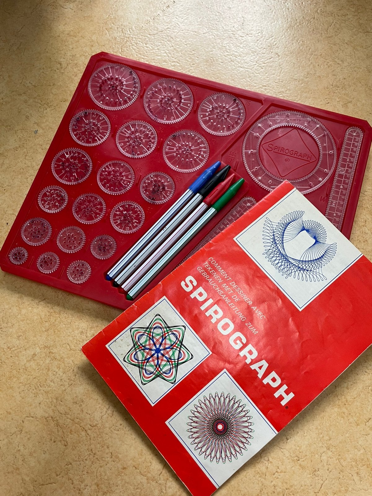 Vintage, antieke spirograph, Ophalen of Verzenden, Gebruikt, Overige typen