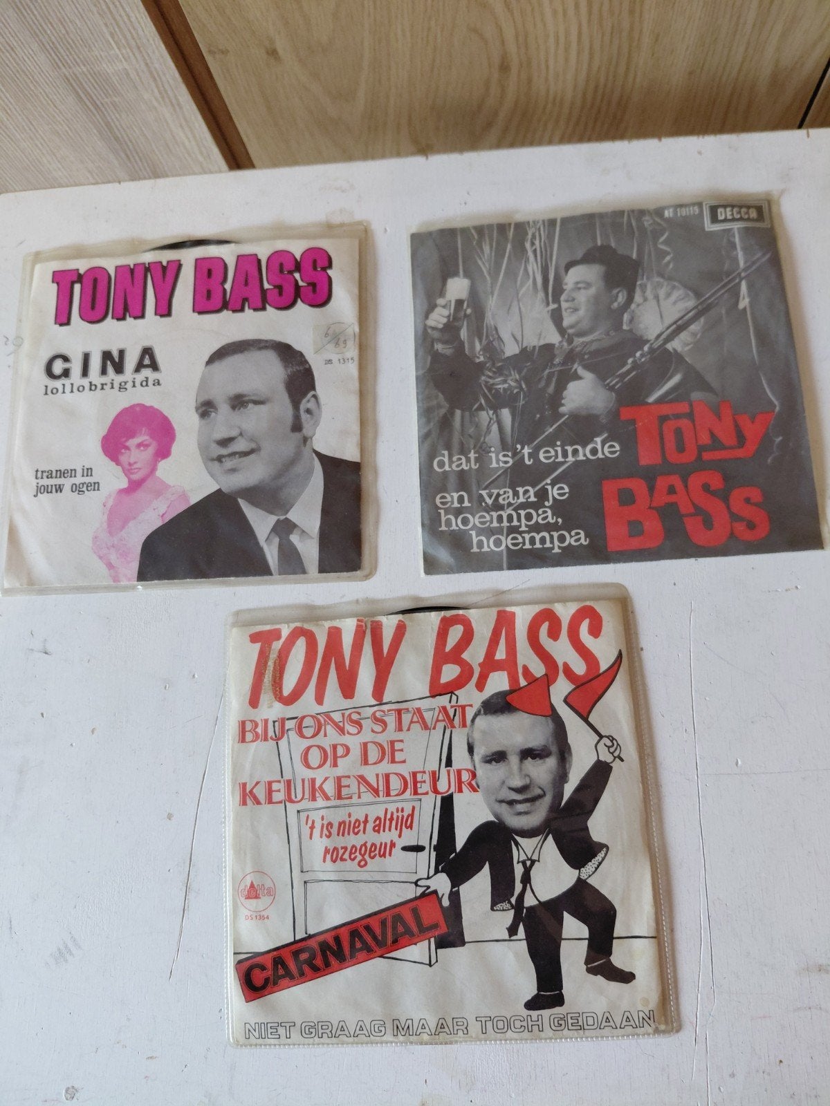 Tony Bass Vinyl Singles Collectie - Diverse Genres, Gebruikt, Originele persing, 7 inch, EP