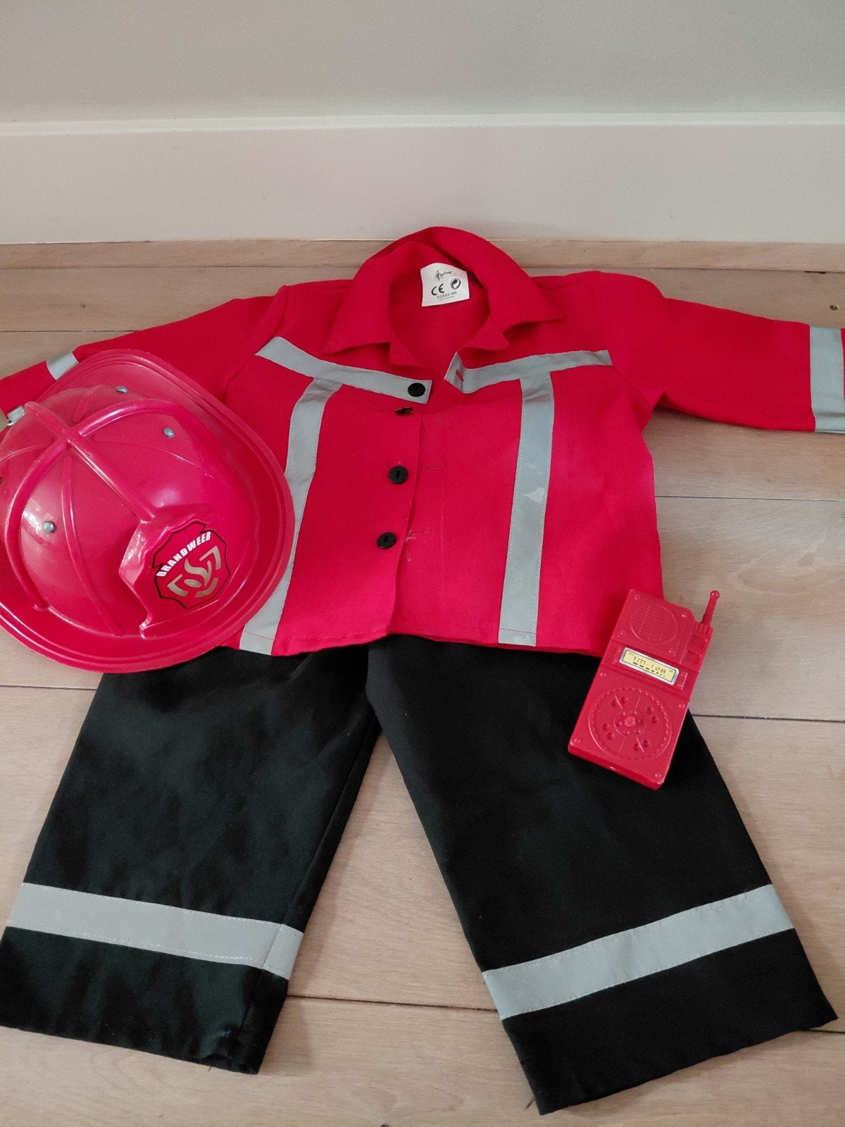 Brandweer verkleedpak voor kinderen van 3/4 jaar, Ophalen of Verzenden, Gebruikt, 110 t/m 116, Jongen of Meisje