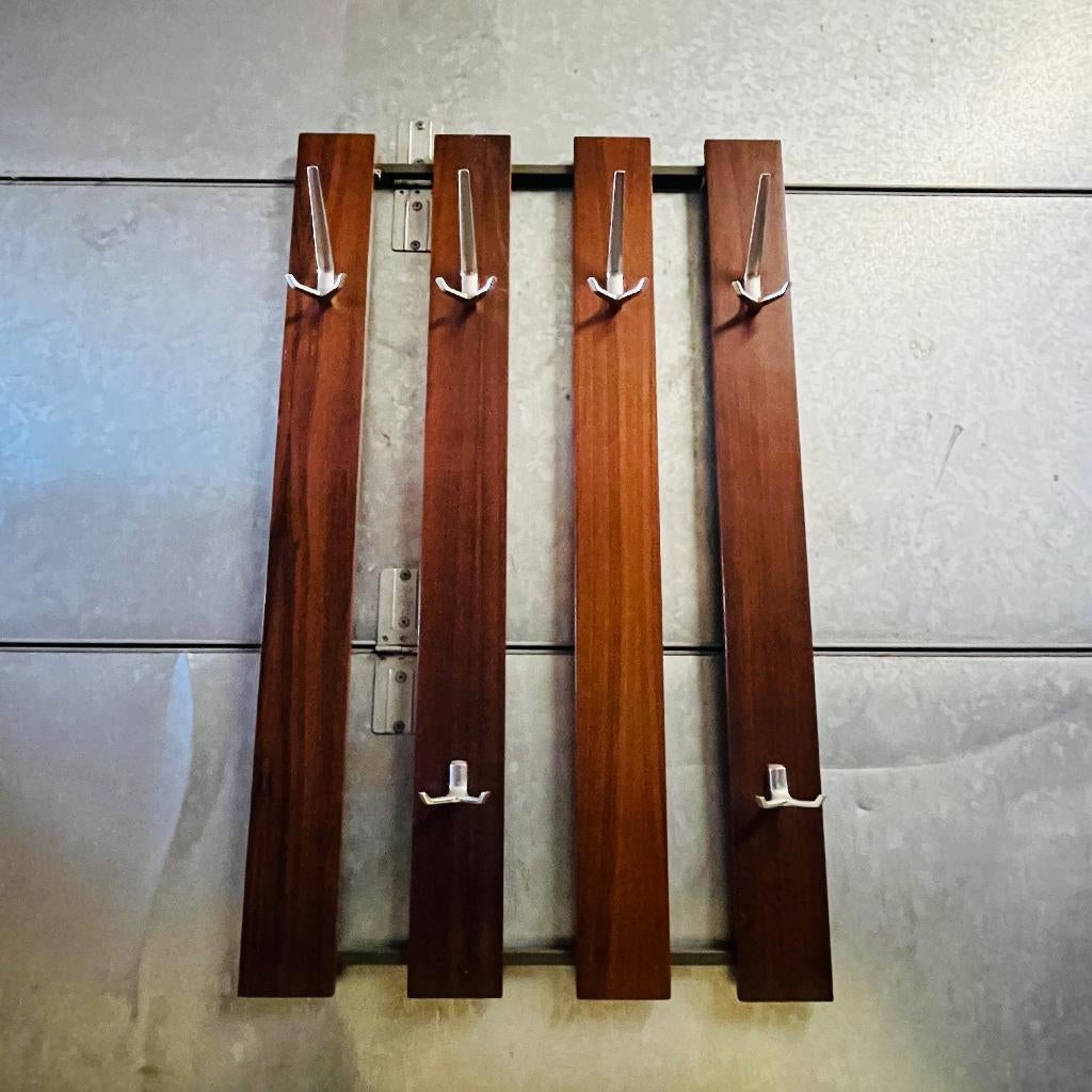 Jaren 60 vintage palissander wandkapstok Pastoe, Wandkapstok, Gebruikt, Jaren 50, Ophalen of Verzenden