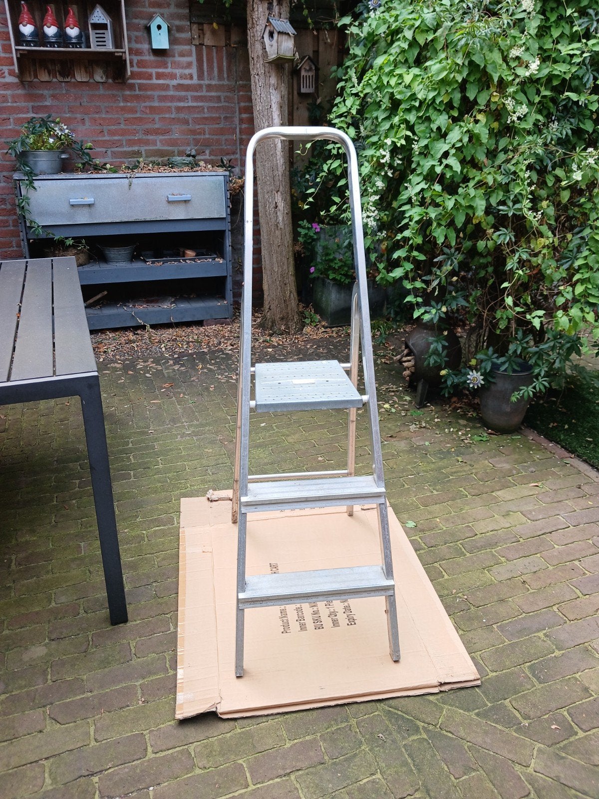 Stevige aluminium trap - 3 treden, Ophalen