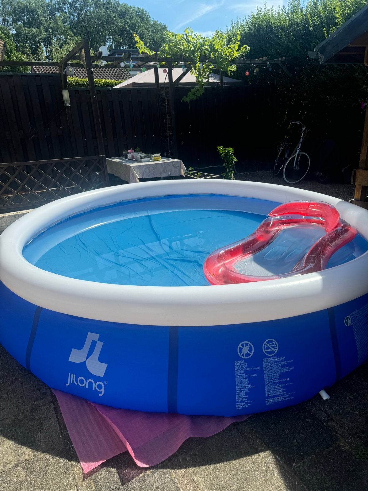 Jilong Opzetzwembad Rond 3.6m met Pomp, Tuin en Terras, Zwembaden, Minder dan 80 cm, Rond, 300 cm of meer, Ophalen of Verzenden