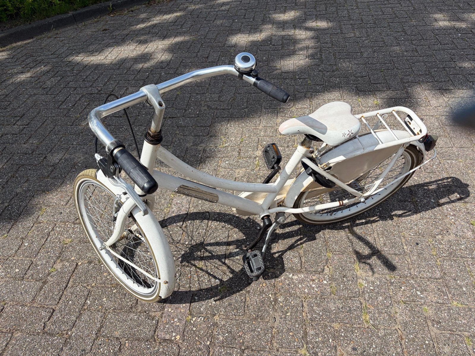 Popal Omafiets 22 inch - Wit - Gebruikt, Ophalen, Terugtraprem, 22 inch, Gebruikt