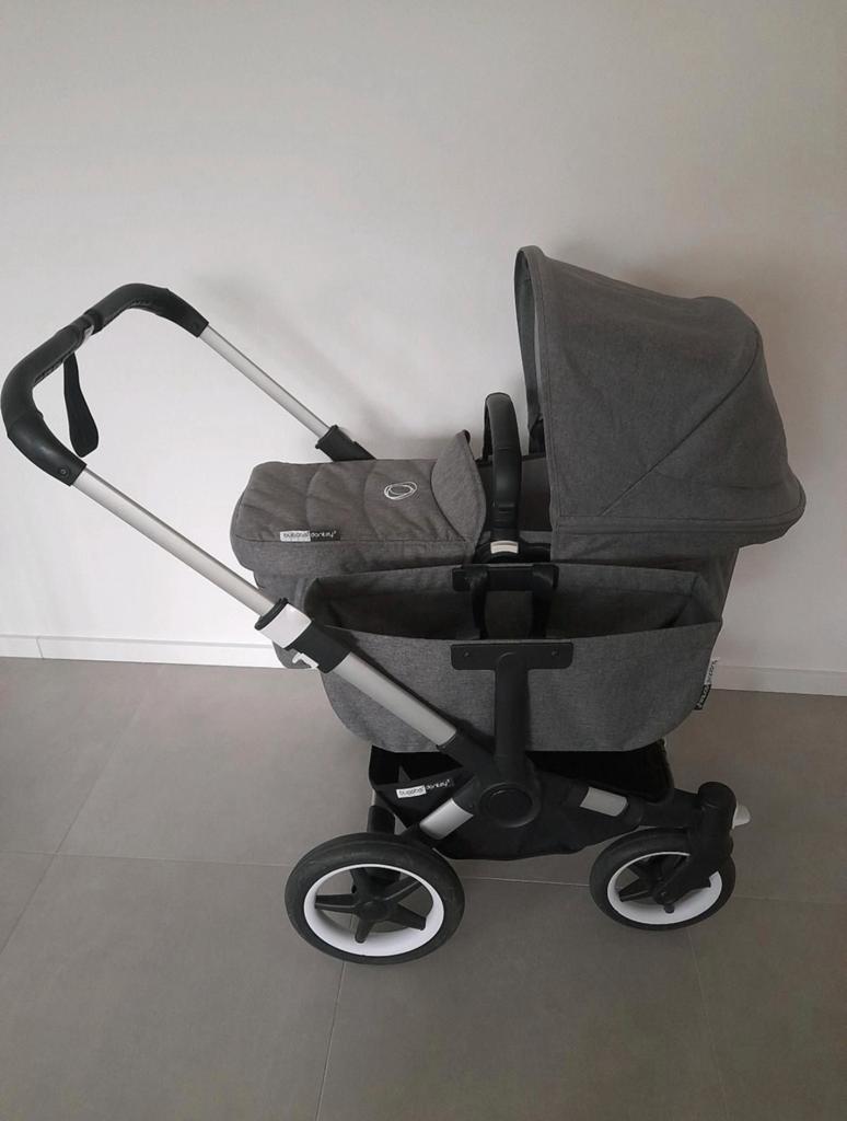 Bugaboo donkey duo, grijs, Ophalen, Bugaboo, Zo goed als nieuw, Combiwagen