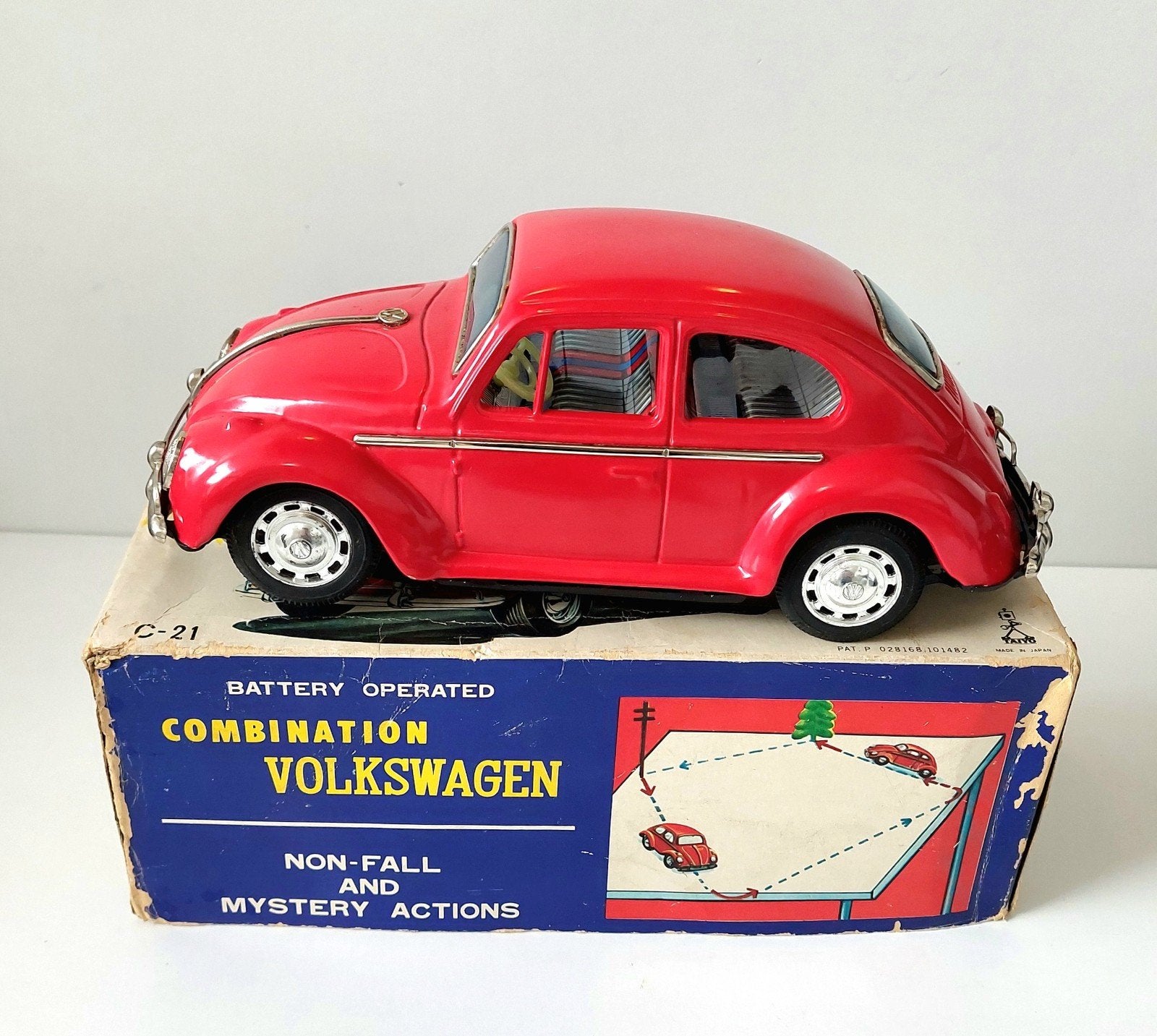 Oud Japans Blikken Speelgoed Taiyo VW Volkswagen Kever, Antiek en Kunst, Antiek | Speelgoed, Ophalen of Verzenden