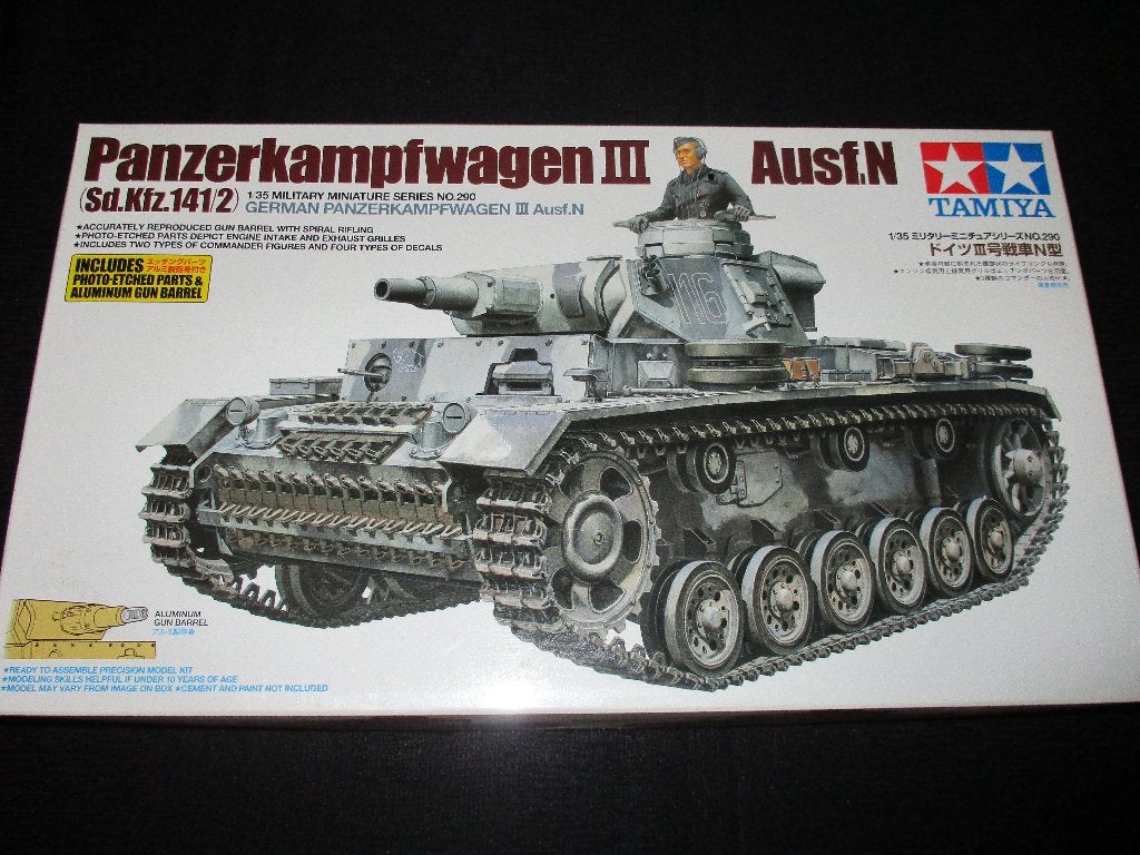 D-25,TAMIYA 1-35,NO,35290,Panzerkampfwagen III Ausf. N, Overige merken, 1:32 tot 1:50, Overige typen, Nieuw