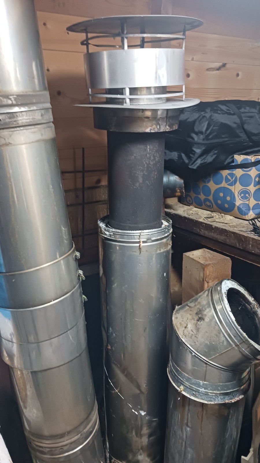 Dubbelwandig RVS Rookkanaal Ø18/25cm - 6m met hulpstukken, Ophalen, Meekmastrjitte, Gebruikt, Postmaj7@gmail.com