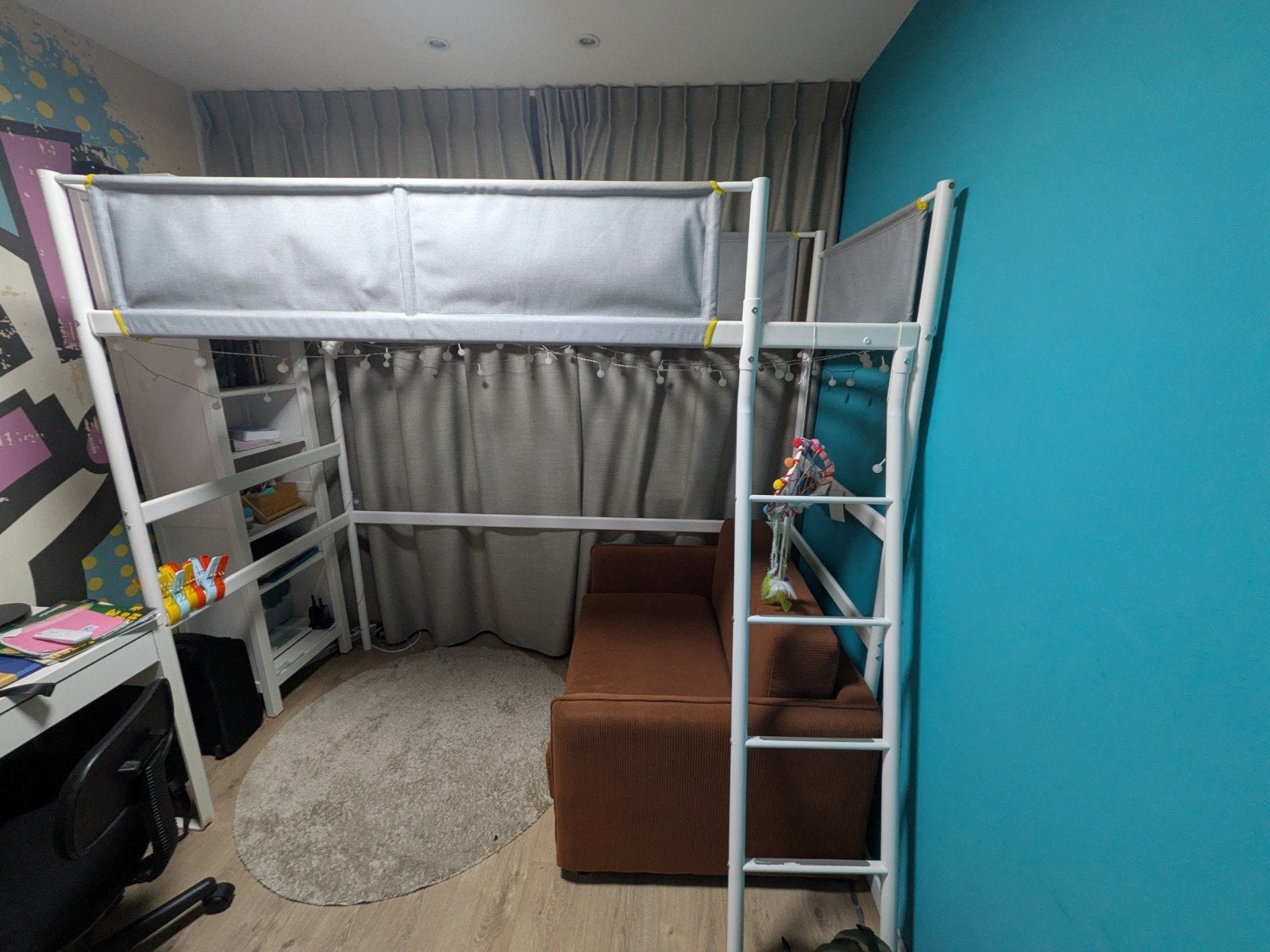 IKEA VITVAL hoogslaper, Ophalen, Eenpersoons, Zo goed als nieuw, 90 cm