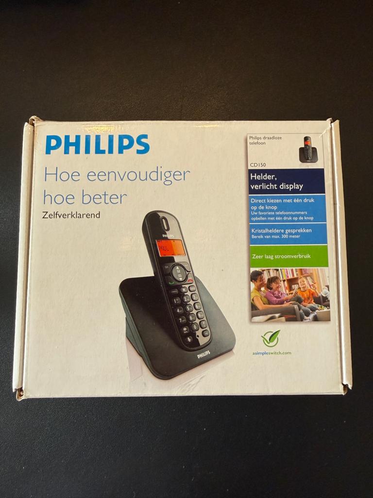 Philips CD150 Draadloze telefoon, Ophalen, Nieuw, 1 handset