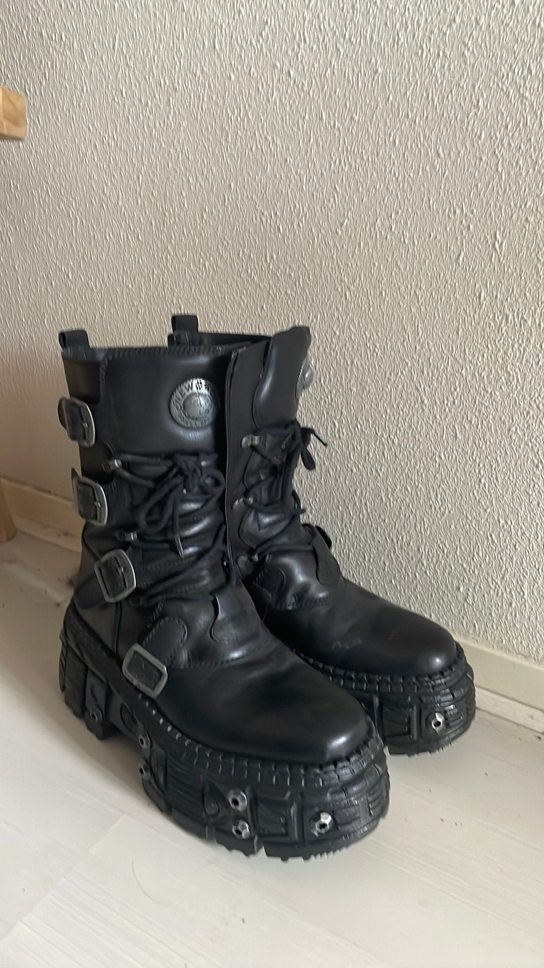 New rock schoenen, Kleding | Heren, Ophalen, Zo goed als nieuw, Zwart, Boots