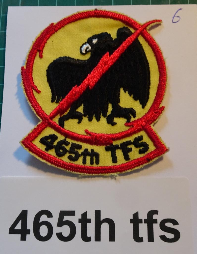 Patch 465 T fighter squadron, Verzamelen, Militaria | Algemeen, Ophalen of Verzenden, Luchtmacht, Amerika, Embleem of Badge