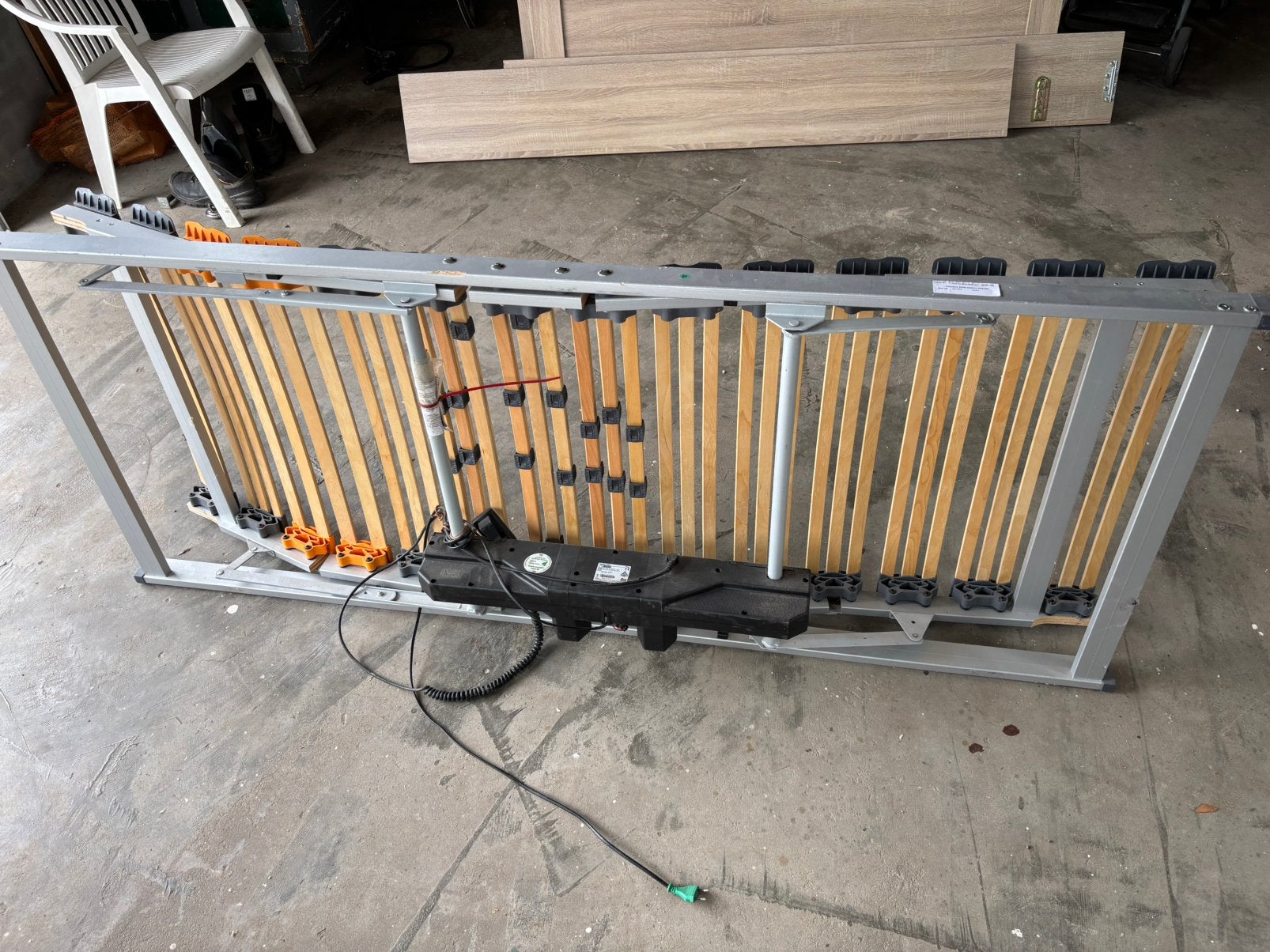 Elektrische lattenbodem 90x200 cm, Ophalen, Gebruikt, Eenpersoons, 80 cm