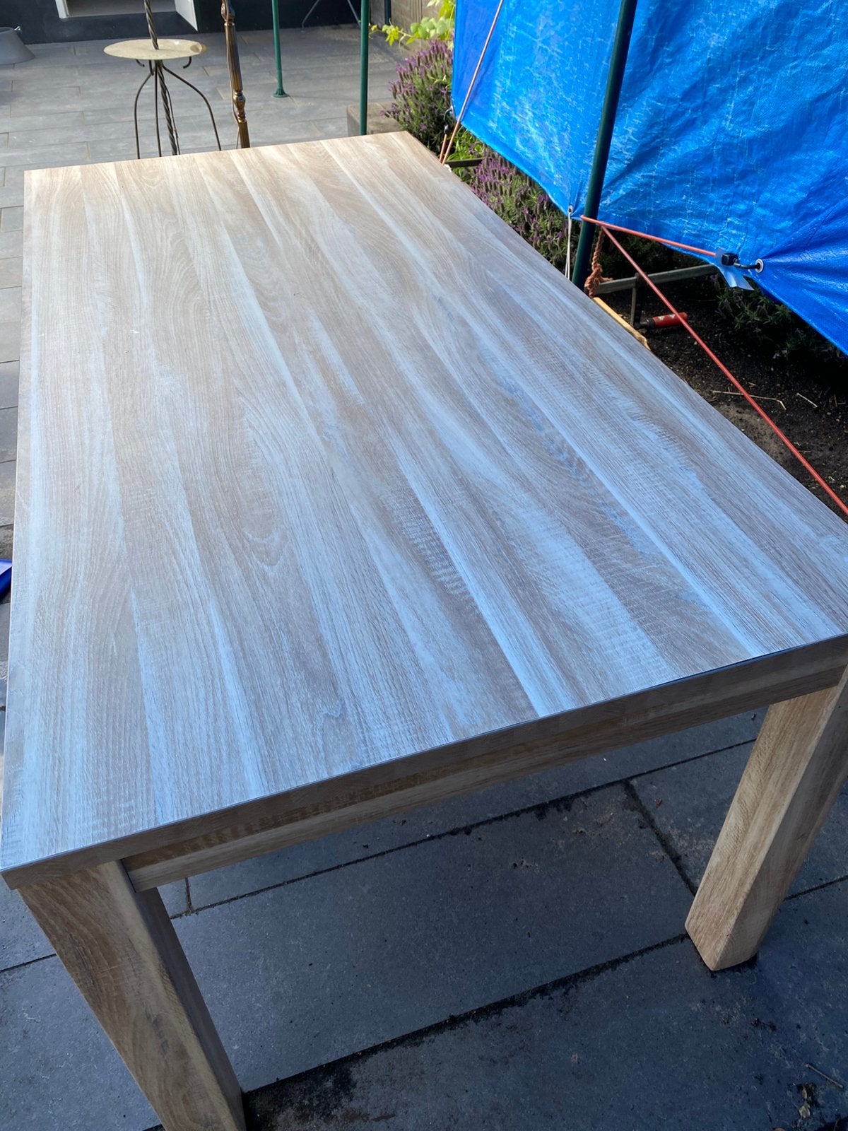 Prachtige stevige mooie houten tafel, Ophalen, 50 tot 100 cm, Zo goed als nieuw, 150 tot 200 cm
