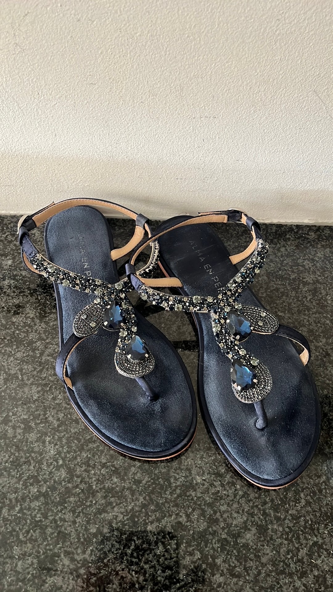 ALMA EN PENA SANDAALTJES, Kleding | Dames, Verzenden, Zo goed als nieuw, Blauw, Sandalen of Muiltjes