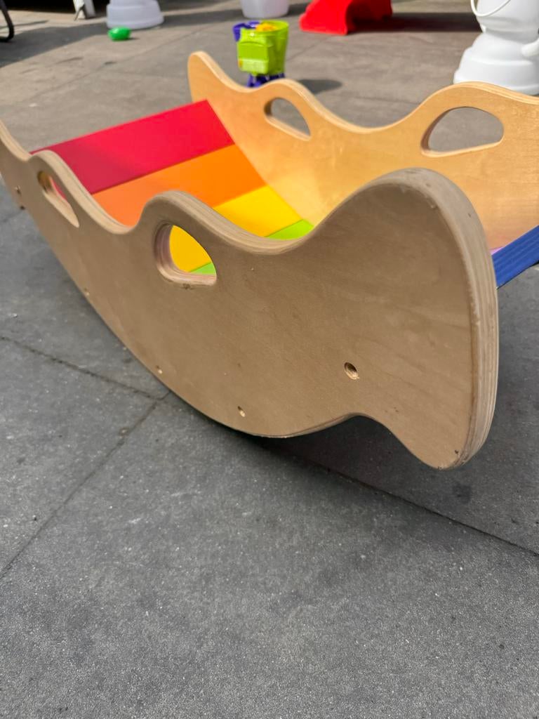 PlayTog Regenboog Wobbelboard/Balanceerplank, Ophalen of Verzenden, Gebruikt, Jongen of Meisje
