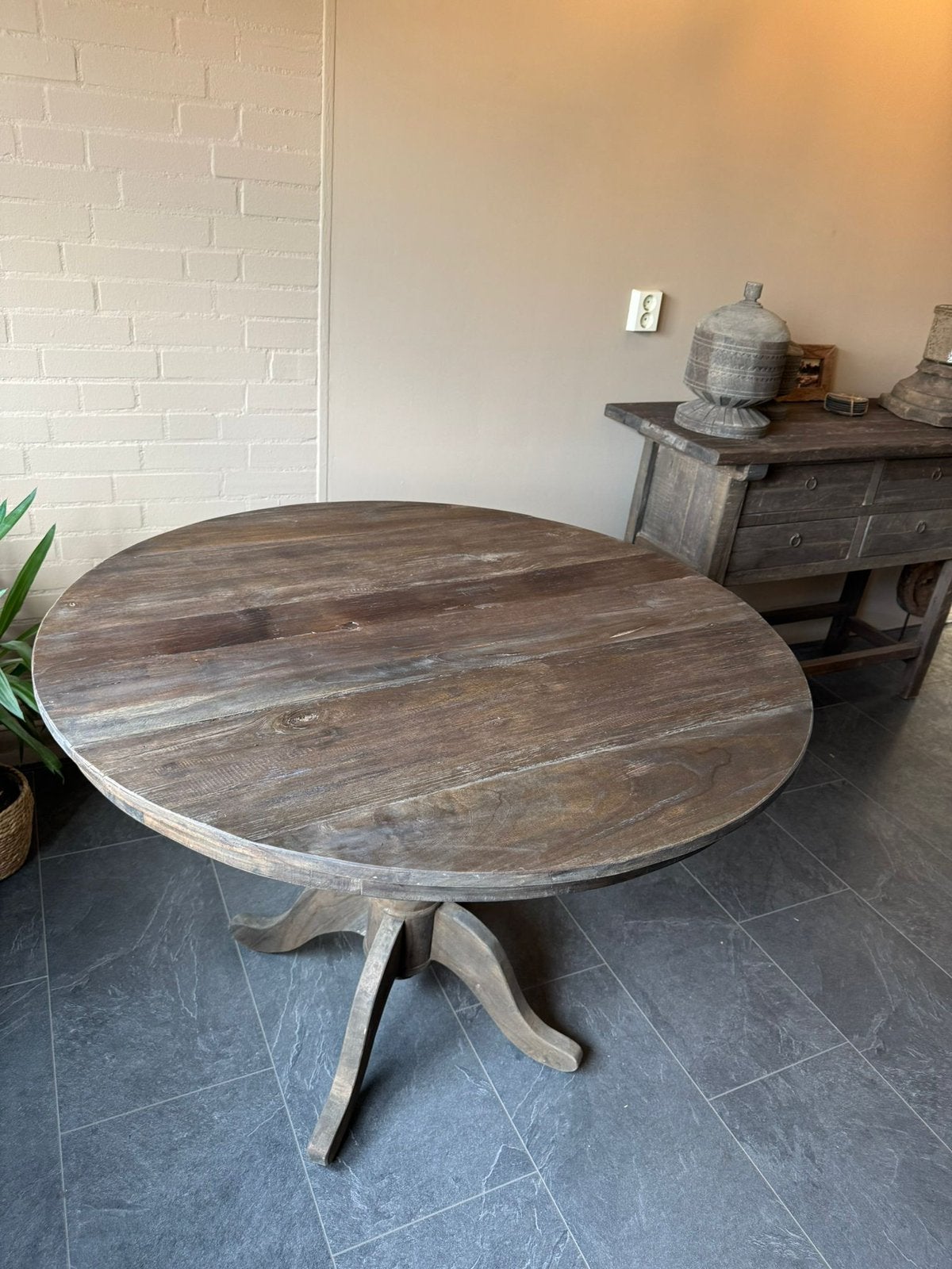 Sobere Aura peeperkorn eettafel, Huis en Inrichting, Tafels | Eettafels, Ophalen, Zo goed als nieuw, Rond, 100 tot 150 cm