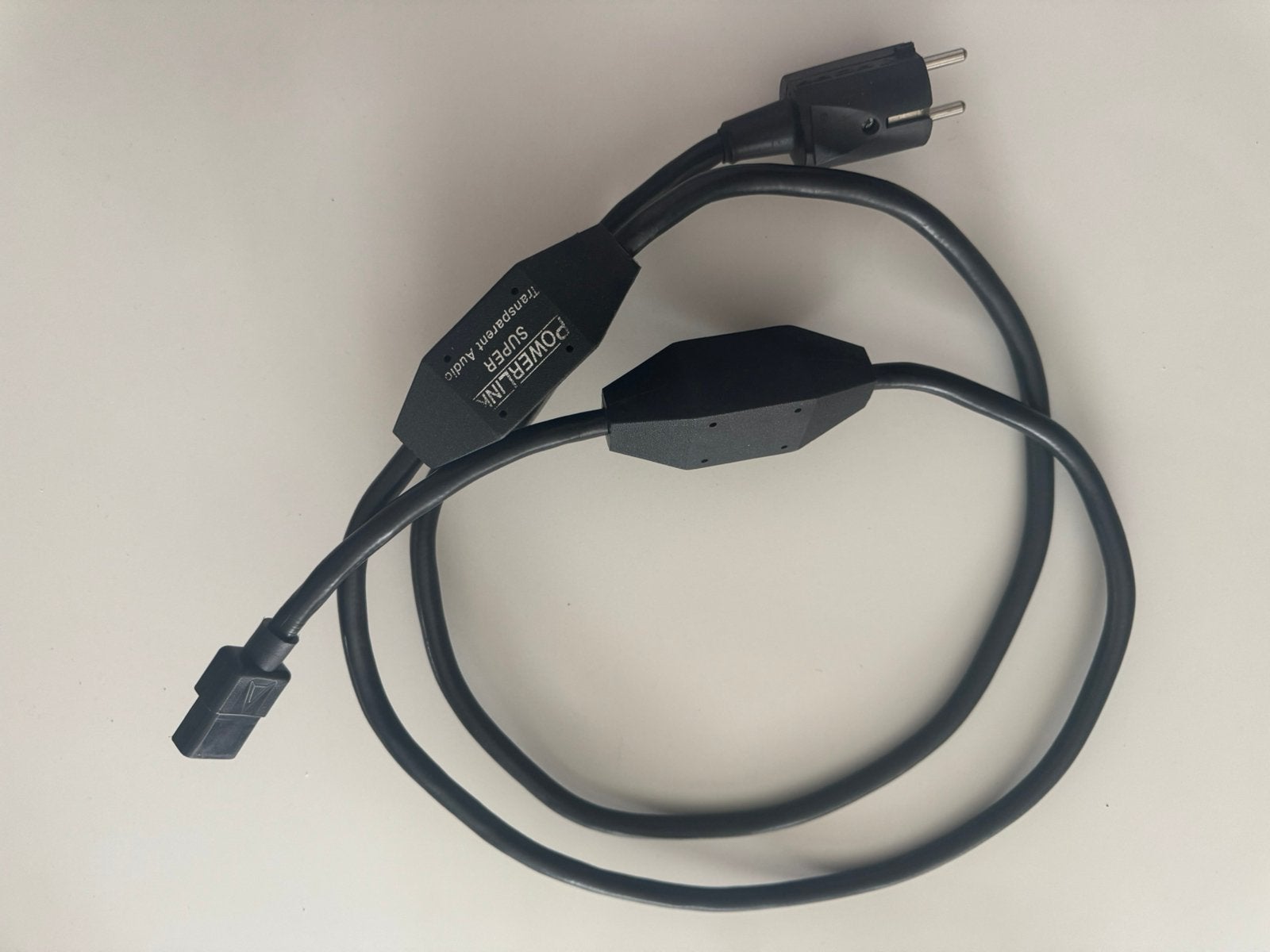 Transparent Powerlink Super powercord, Ophalen, Zo goed als nieuw, Minder dan 2 meter, Overige kabels