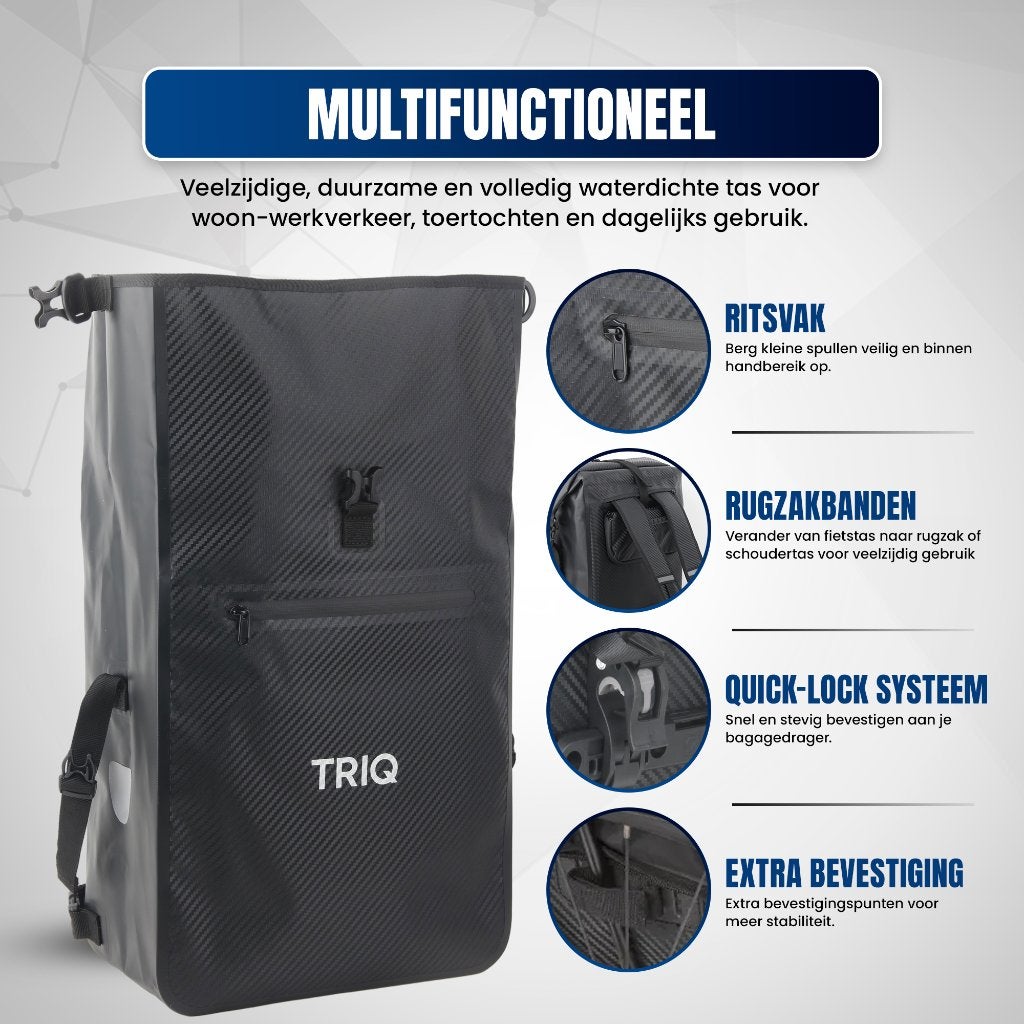 TRIQ Waterdichte Fietstas / Rugzak, Ophalen of Verzenden, Nieuw