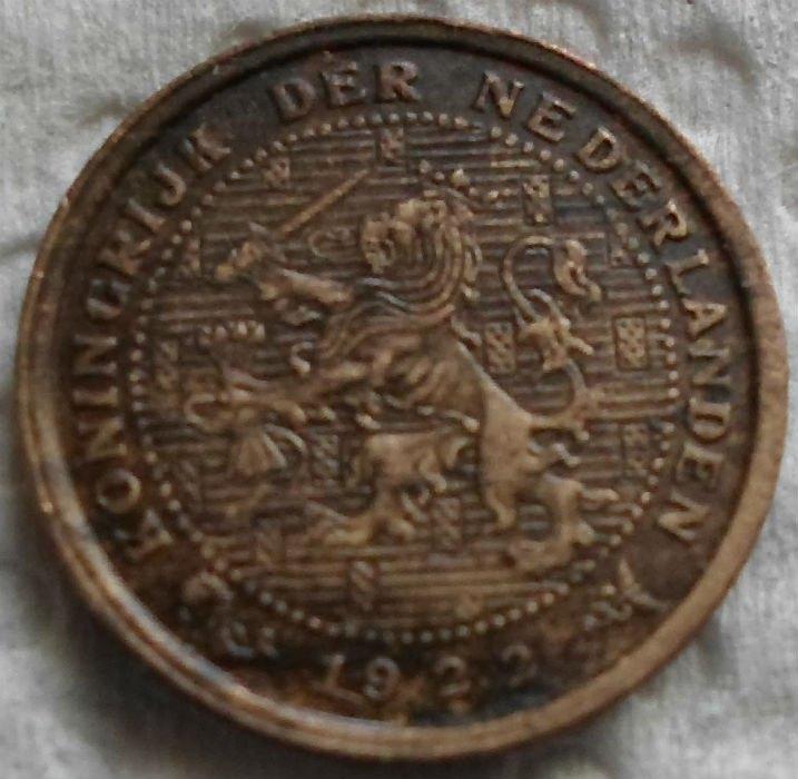 Nederland halve cent 1922., Postzegels en Munten, Munten | Nederland, Verzenden, Koningin Wilhelmina, Overige waardes, Losse munt