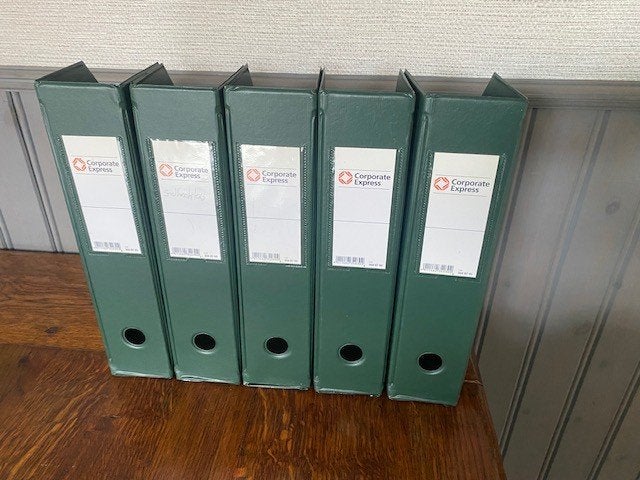 B4–set van 5 groene organizers, Ophalen of Verzenden, Gebruikt