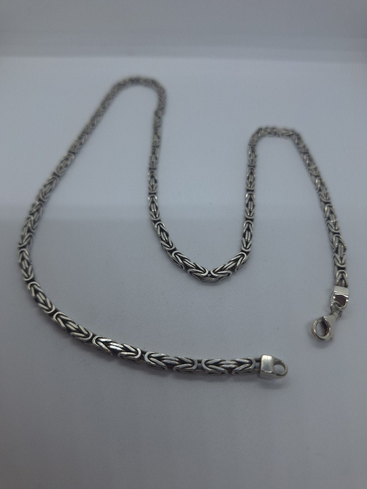 Zilveren 925 Koningsketting - 56 cm, 3.1 mm breed, Sieraden, Tassen en Uiterlijk, Ophalen of Verzenden