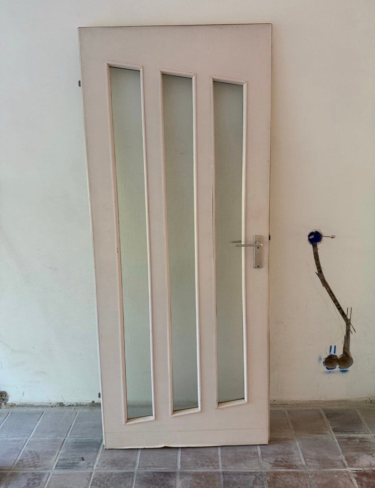 Links draaiende binnendeur met glaspanelen, Doe-het-zelf en Verbouw, Deuren en Horren, Ophalen, Gebruikt, 80 tot 100 cm, Binnendeur