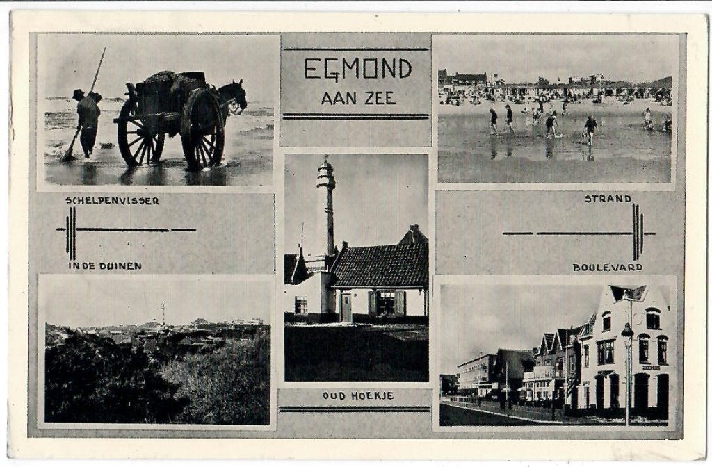 Egmond aan Zee, Verzenden, 1940 tot 1960, Gelopen, Noord-Holland
