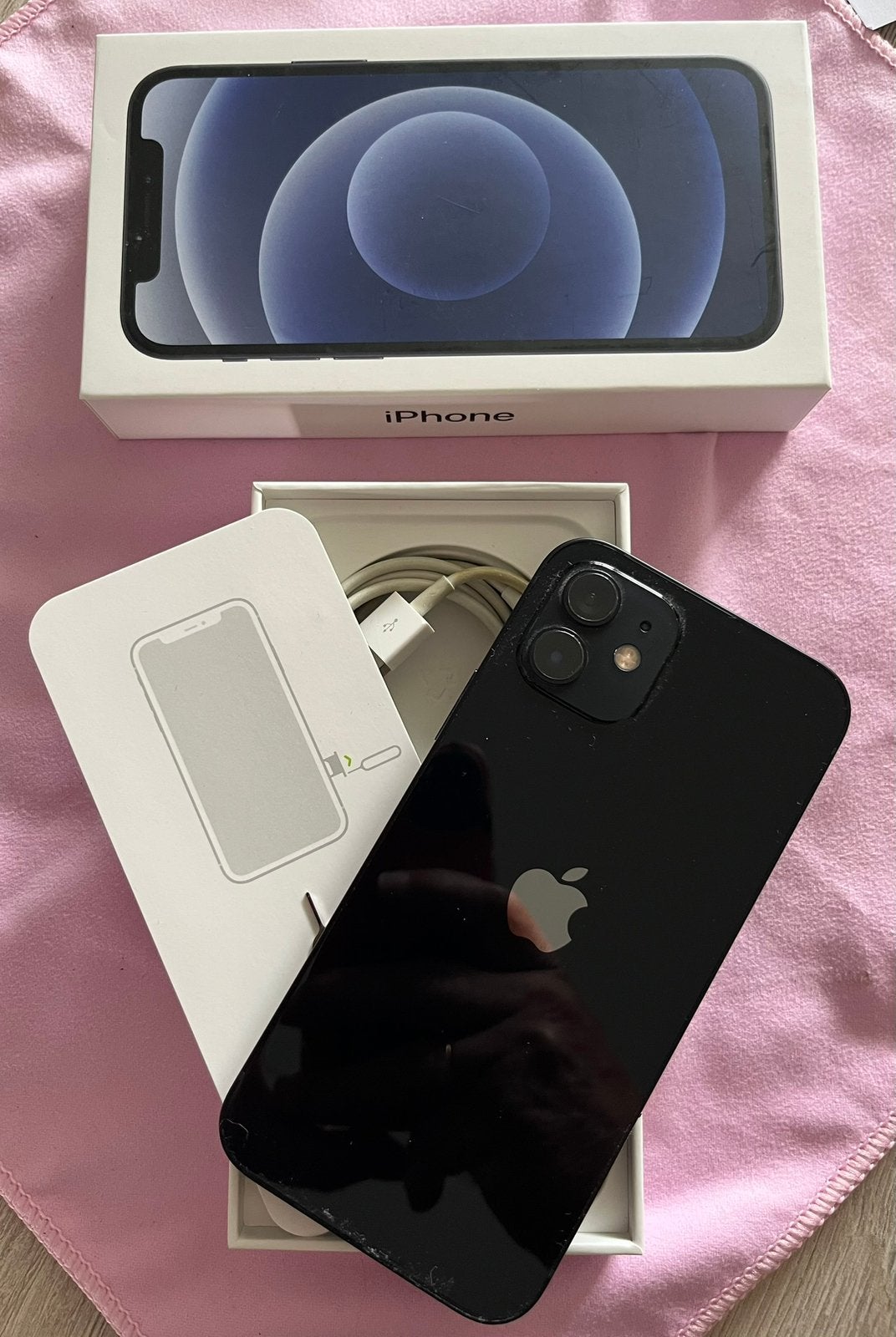 iPhone 12 64GB, Zwart, 78 %, Ophalen of Verzenden, Zo goed als nieuw