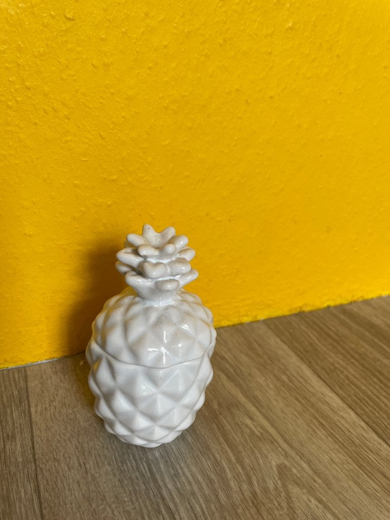 klein wit potje ananas, aardewerk, Rond, Binnen, Ophalen of Verzenden, Zo goed als nieuw