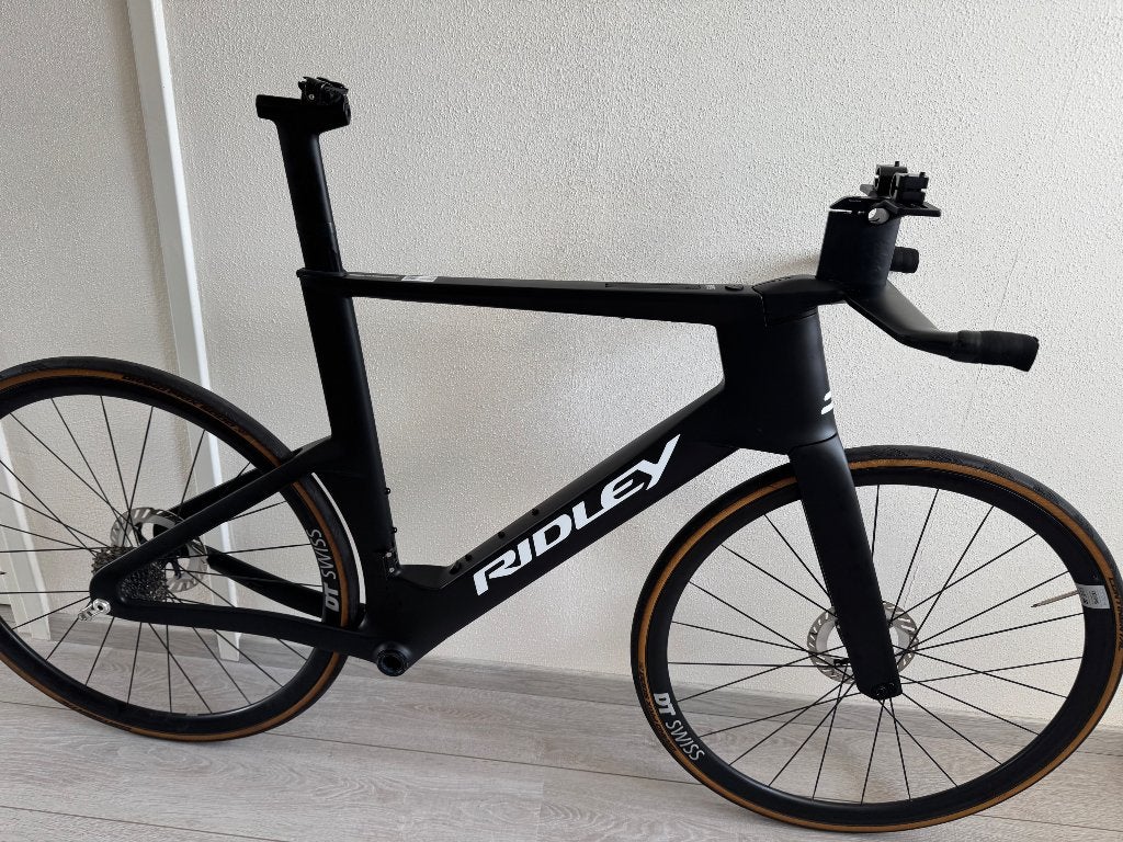 Ridley triton fast frameset L triathlon fiets, Carbon, Zo goed als nieuw, Meer dan 20 versnellingen, 53 tot 57 cm