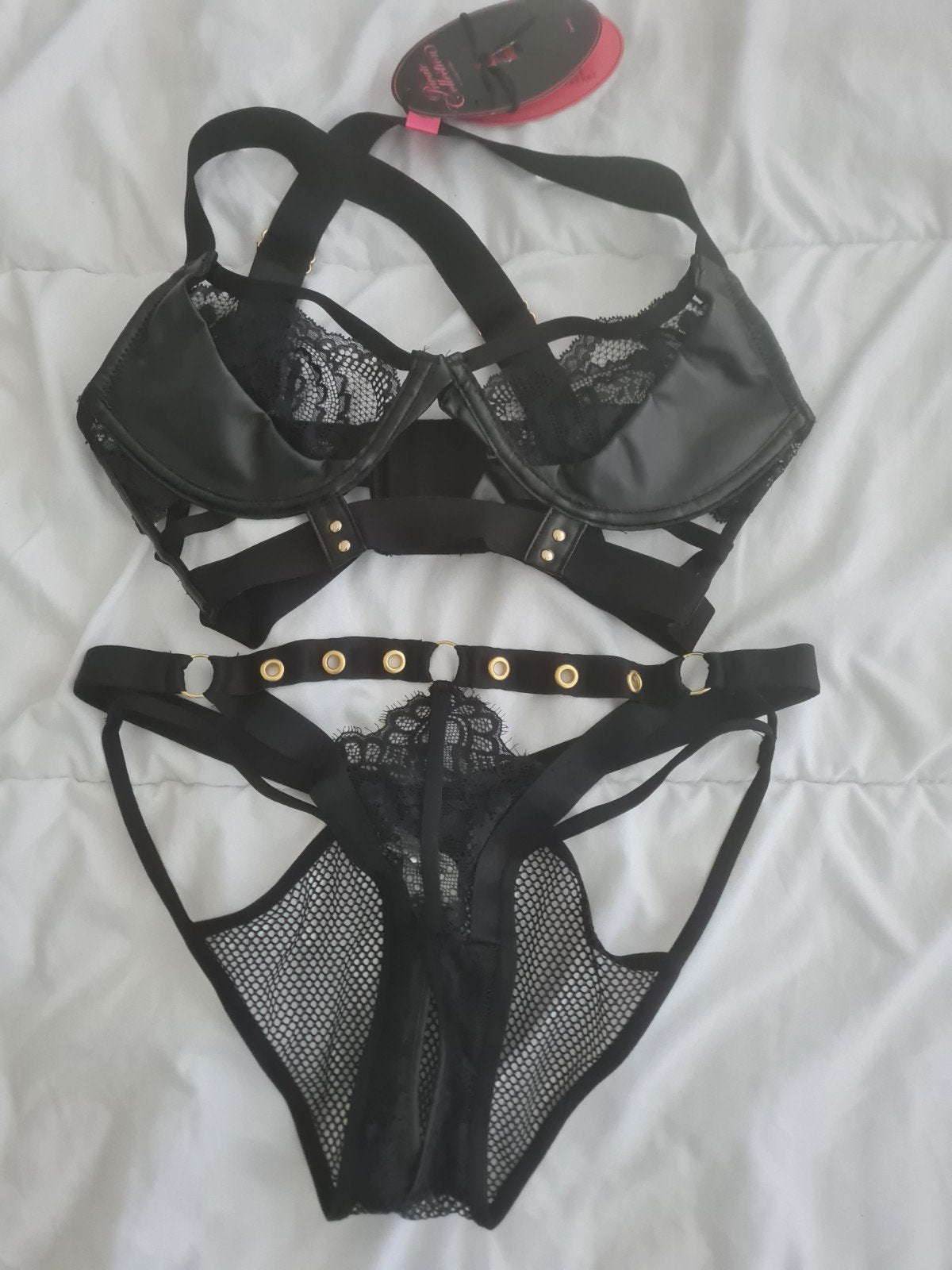Sexy setje private collection hunkemöller nieuw met kaartjes, Kleding | Dames, Ondergoed en Lingerie, Verzenden, Zwart, Setje