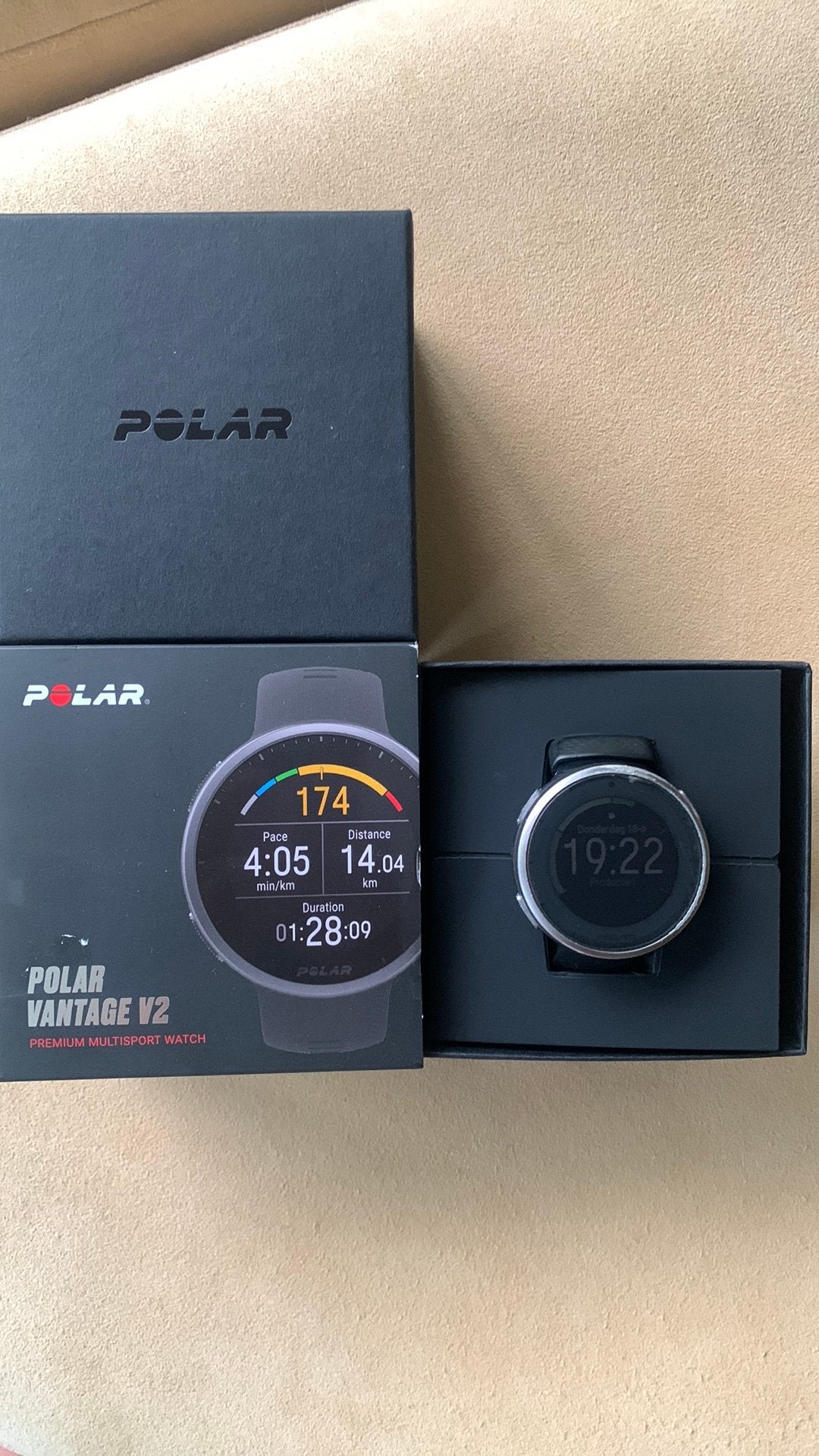 Polar Vantage V2 Premium Multisport Horloge Zwart, Zwart, Ophalen of Verzenden, Waterdicht, Android