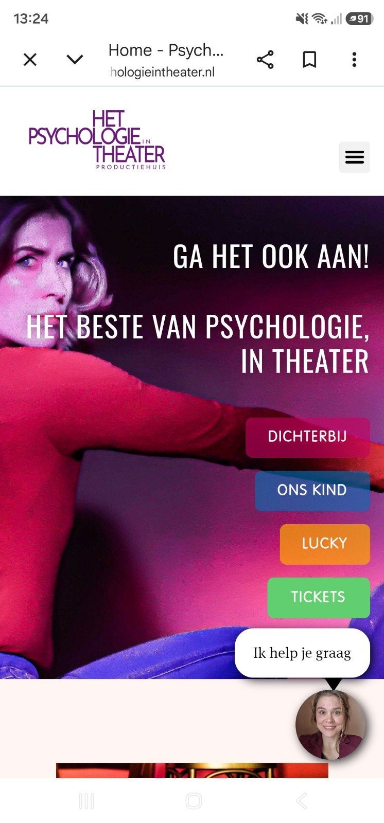 2 kaartjes Dichterbij Psycologie in Theater